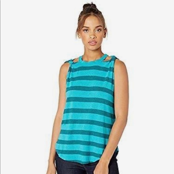 Free People We The Free Jungle Striped Tank Top / Teal - Picture 6 of 13